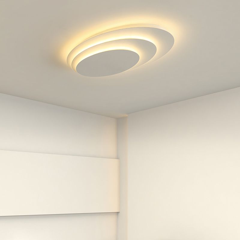 Quinn Modern Nordic Flush Mount Ceiling Light White Acrylic/Metal Living Room