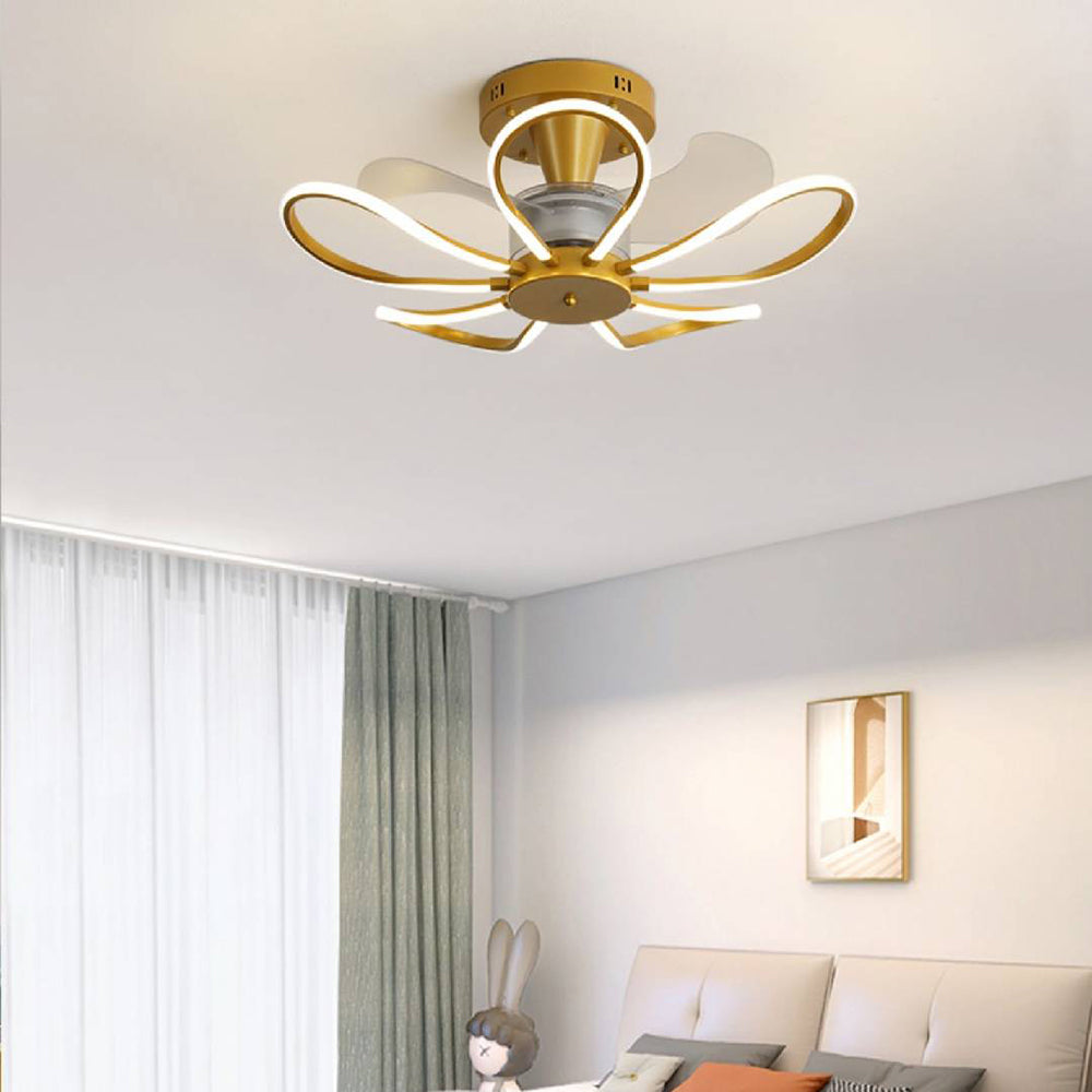 Lacey Flush Mount Ceiling Fan with Light, 3 Color, 25.6‘’