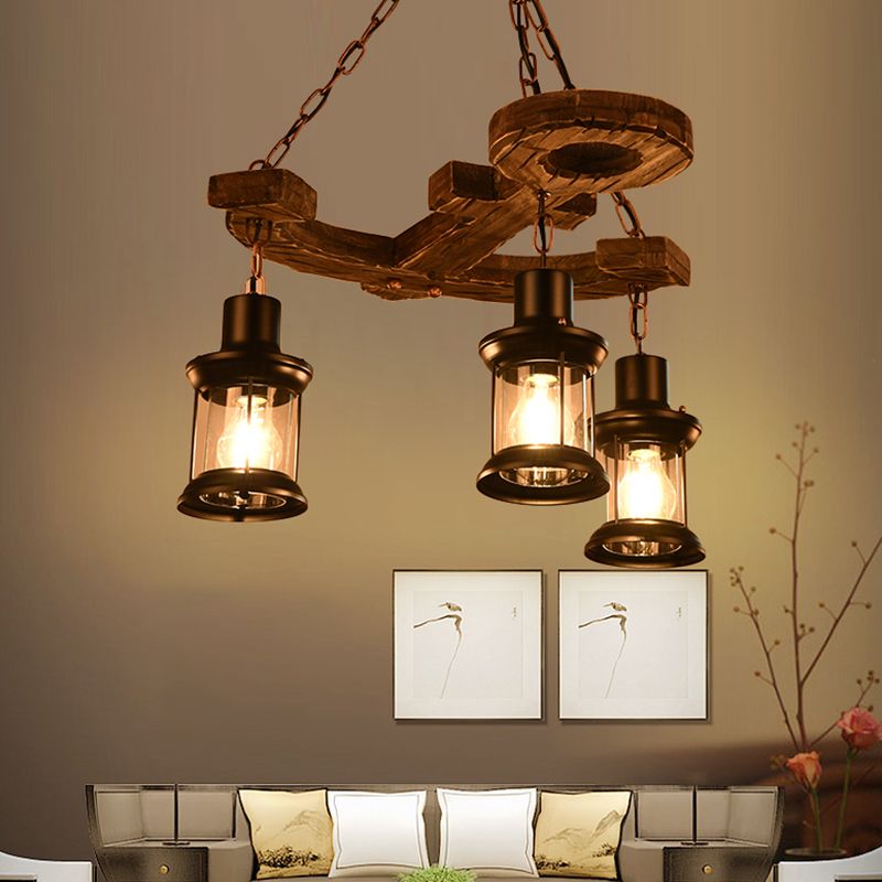 Austin Retro Chandelier, 3 Style, 21.5"/39.5"