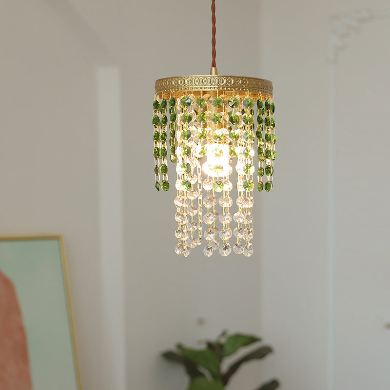 Kristy Vintage Crystal Pendant Light Crystal Metal Bedroom