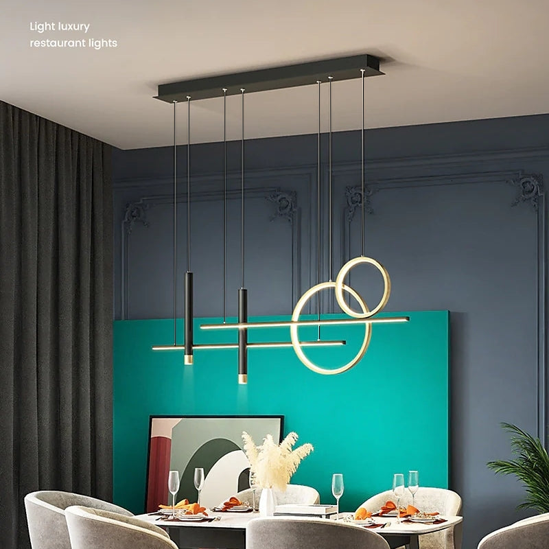 Madina Modern Pendant Light LED Double Circle