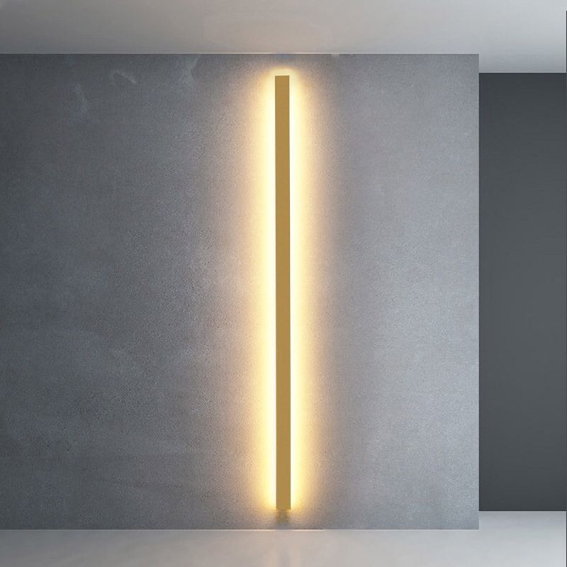 Edge Minimalist Linear Metal/Acrylic Wall Lamp Gold/Black/White