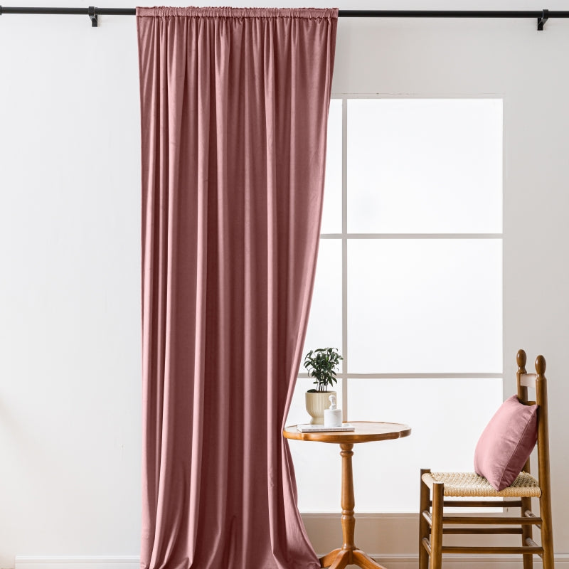 Modern Solid Blackout Flannel 63/84/95 Inches Long Curtains, 5 Colors