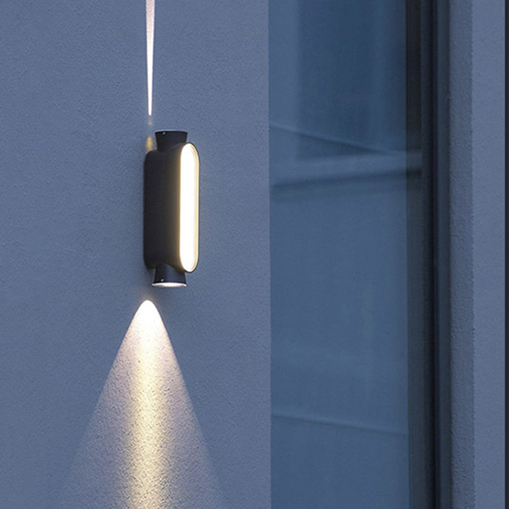 Pena Minimalist Up Down Acrylic Outdoor Wall Lamp