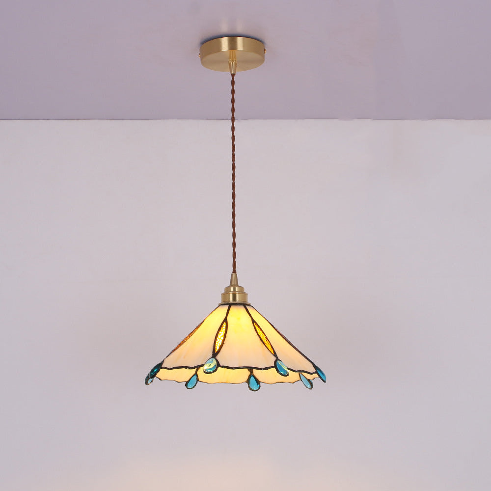 Eryn Vintage Pendant Light Metal/Glass Bedroom/Living Room/Hallway