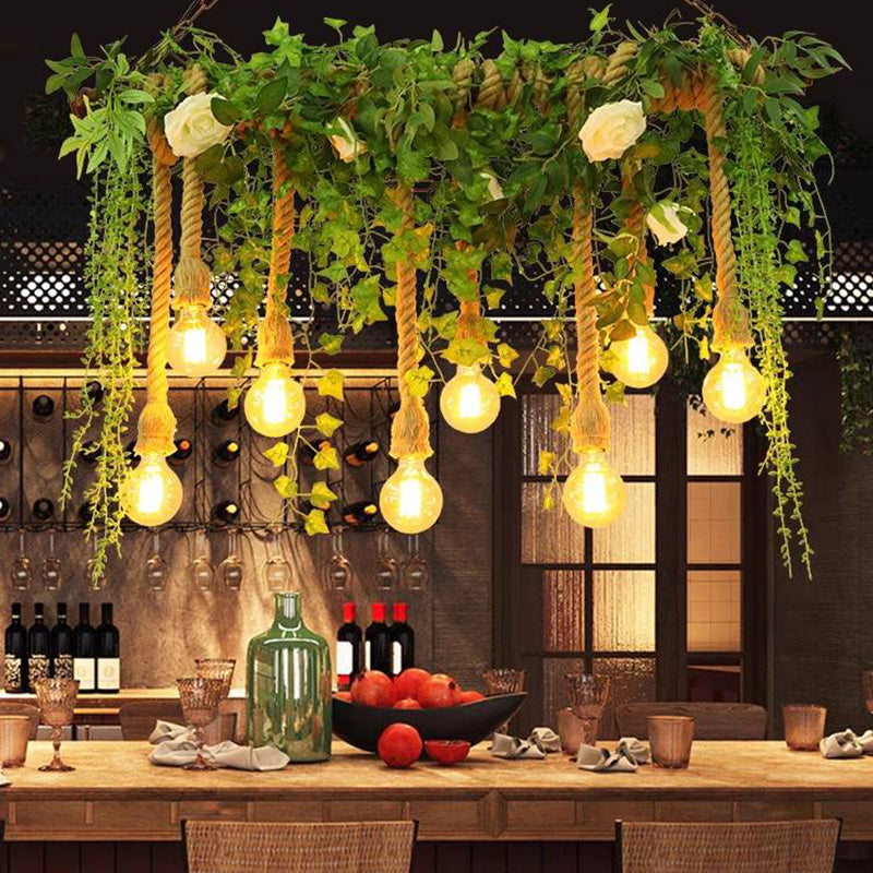 Nest Natural Decorative Metal Glass Pendant Light