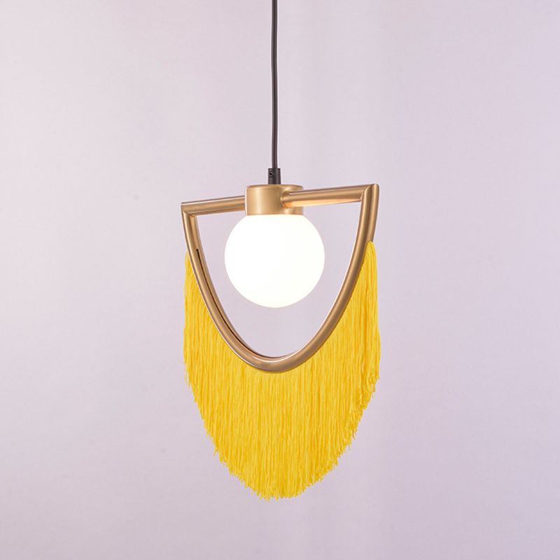 Minori Retro Fringe Fabric Pendant Light