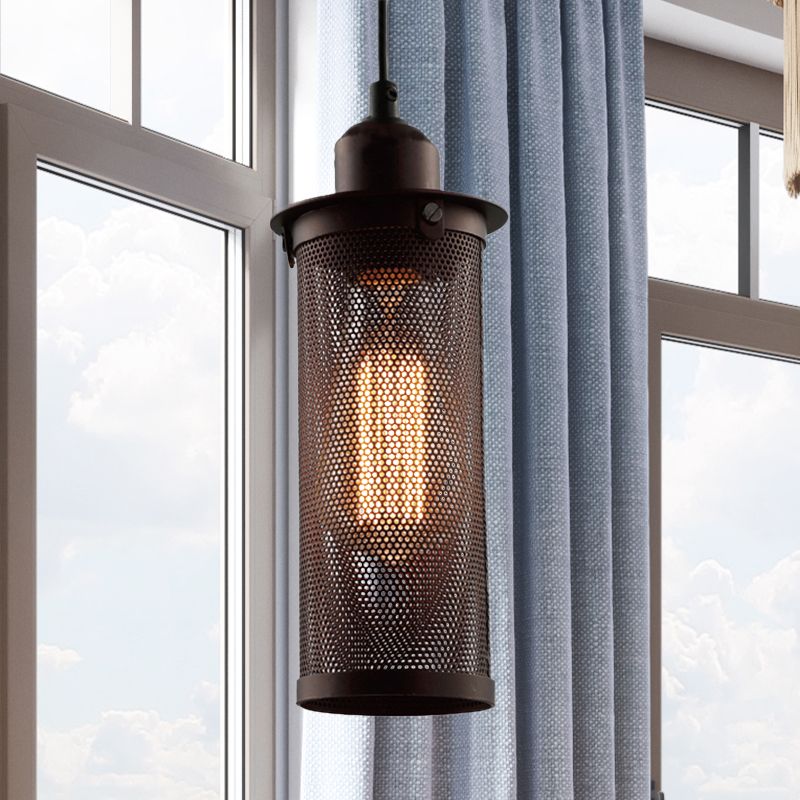 Sanna Industrial Metal Pendant Light Rust