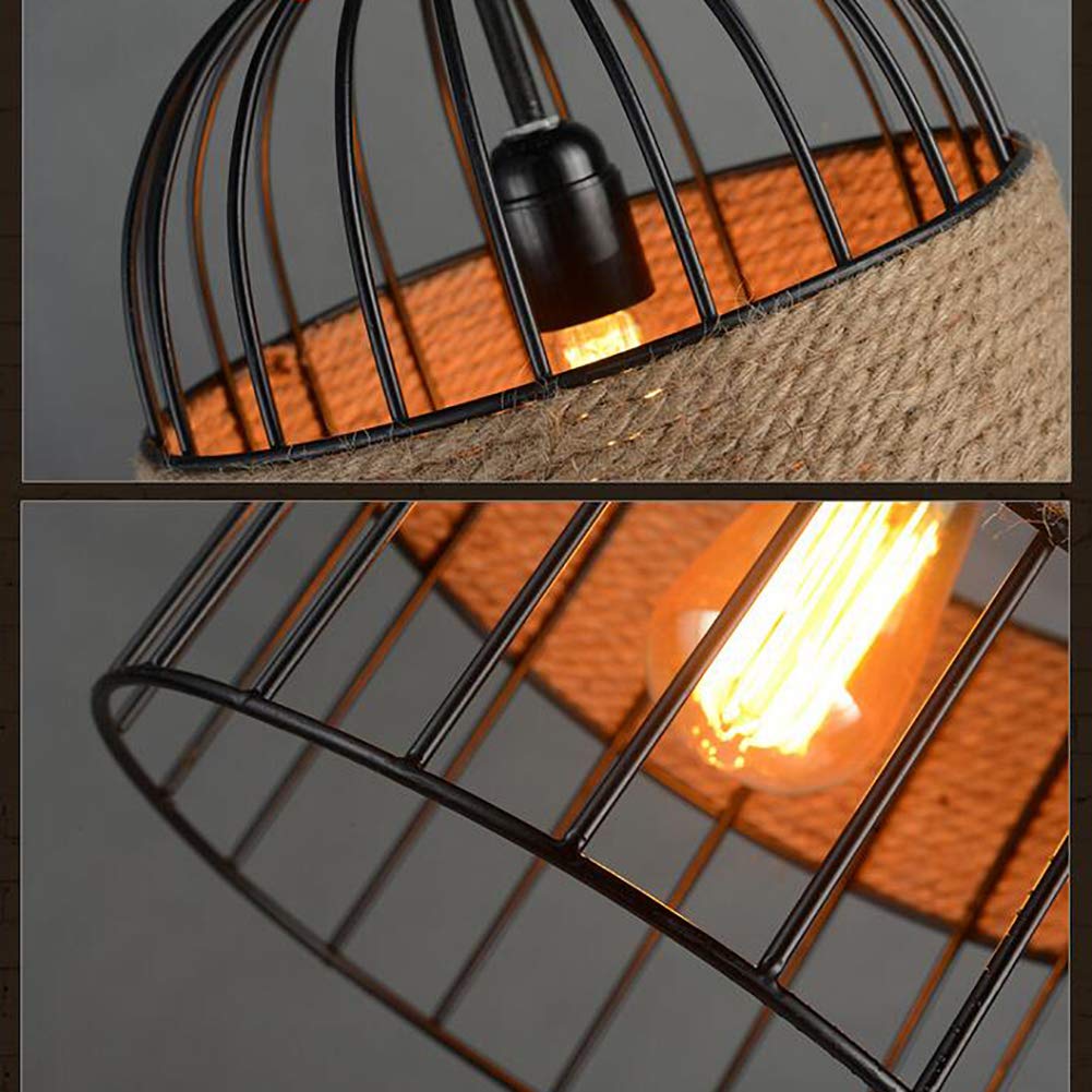 Epoch Design LED Birdcage Pendant Light Metal/Rope Cafe/Bar/Restaurant