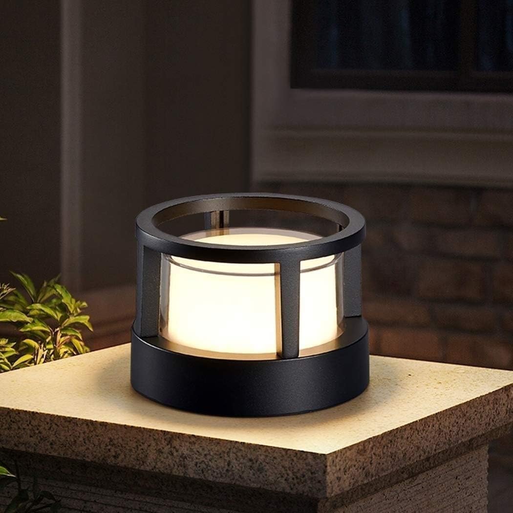 Pena Modern Metal Cylindrical Outdoor Bollard Light