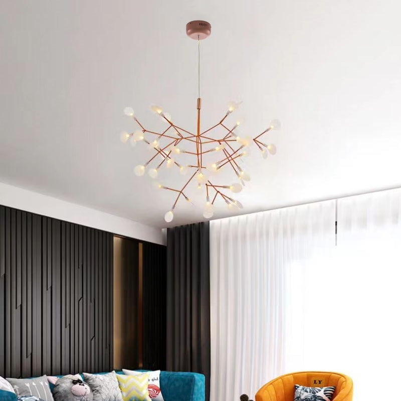 Olivia Unique Sputnik Art Deco Firefly Chandelier, Living Room/ Bedroom