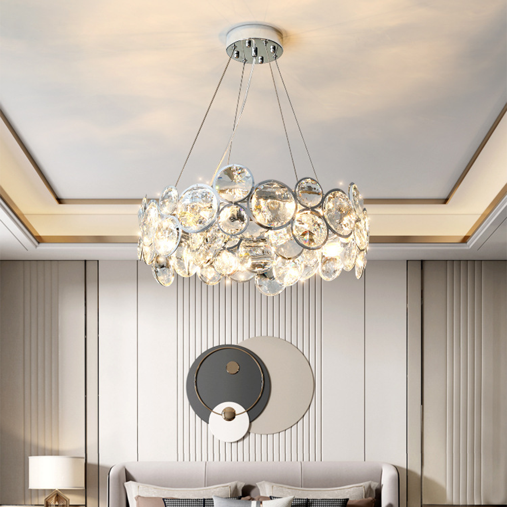 Marilyn Modern LED Round Chandelier Crystal Metal Living Room