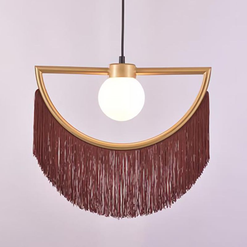 Minori Retro Fringe Fabric Pendant Light