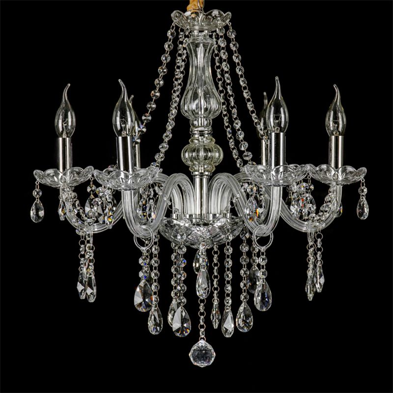 Silva Luxury Candlestick Crystal Chandelier, Clear