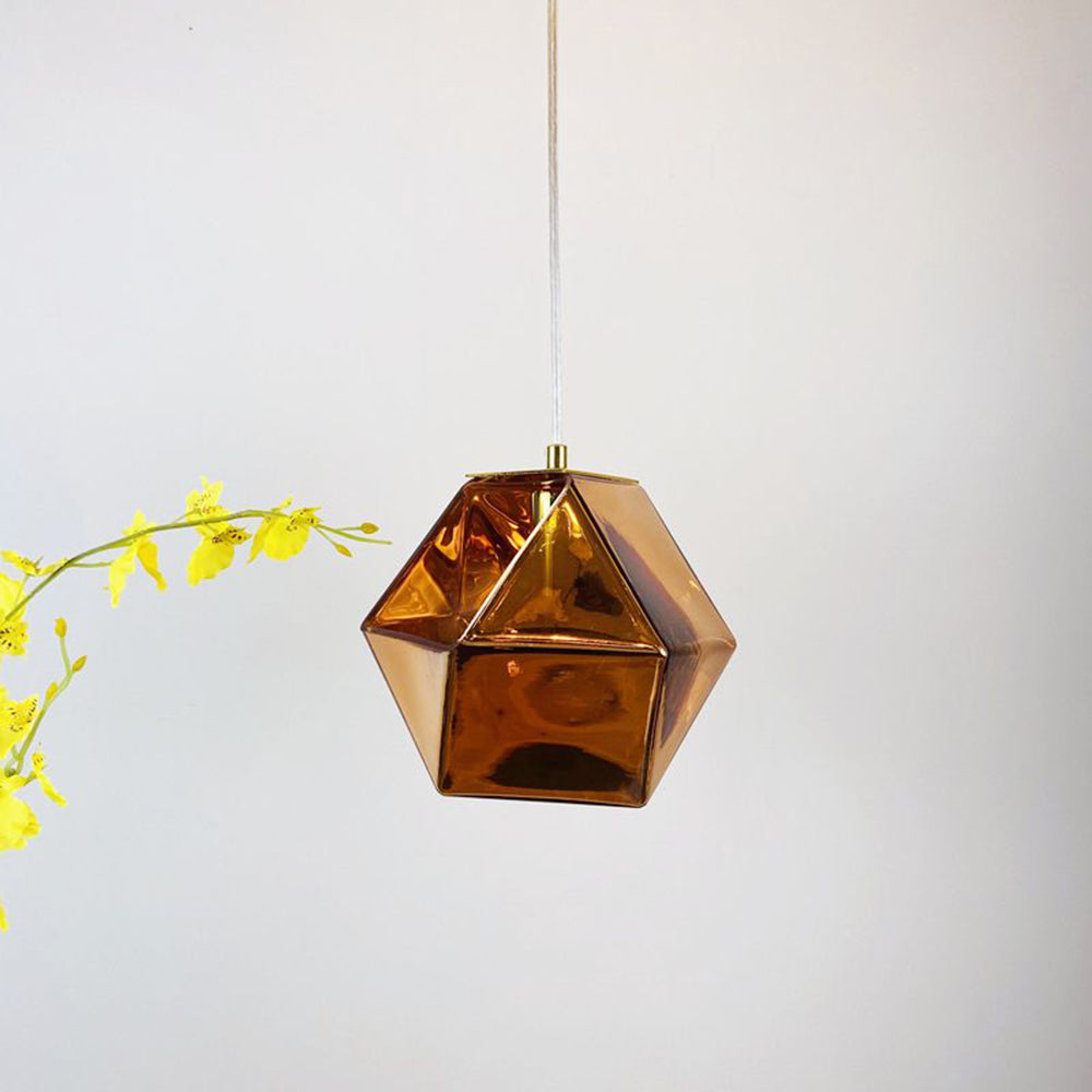 Hailie Modern Glass Multi Polygonal Pendant Light