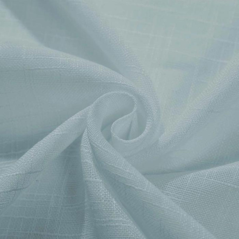 Ela Linen Semi Sheer Curtains Pleated