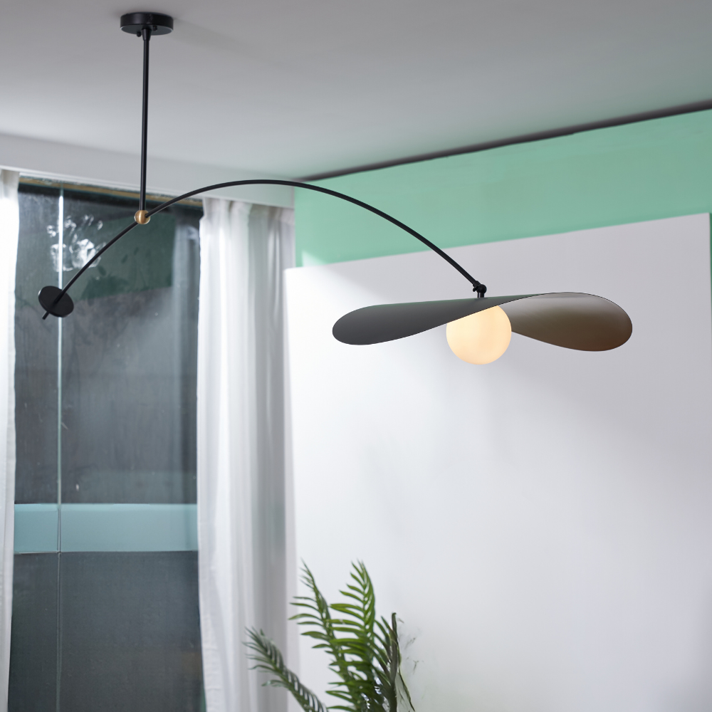 Carins Minimalist LED Leaf Shaped Metal Pendant Light