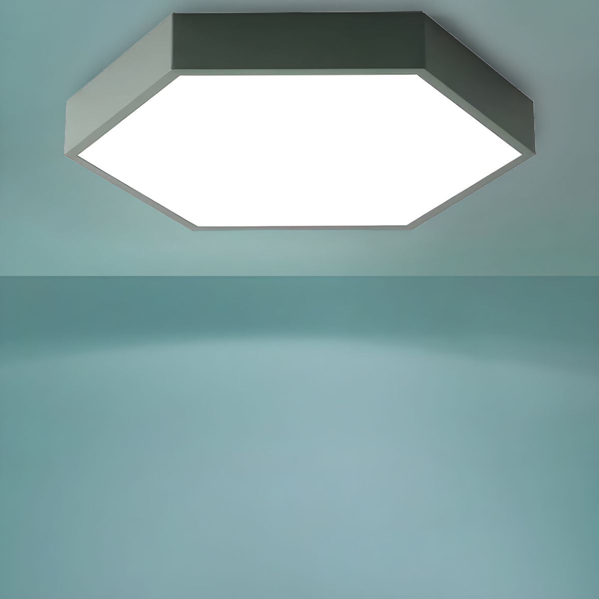 Morandi Modern Hexagon LED Metal Flush Mount Ceiling Light