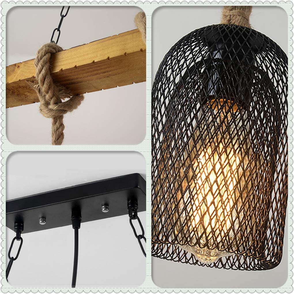 Epoch Minimalist LED Design Pendant Light Metal Rope Bar Cafe