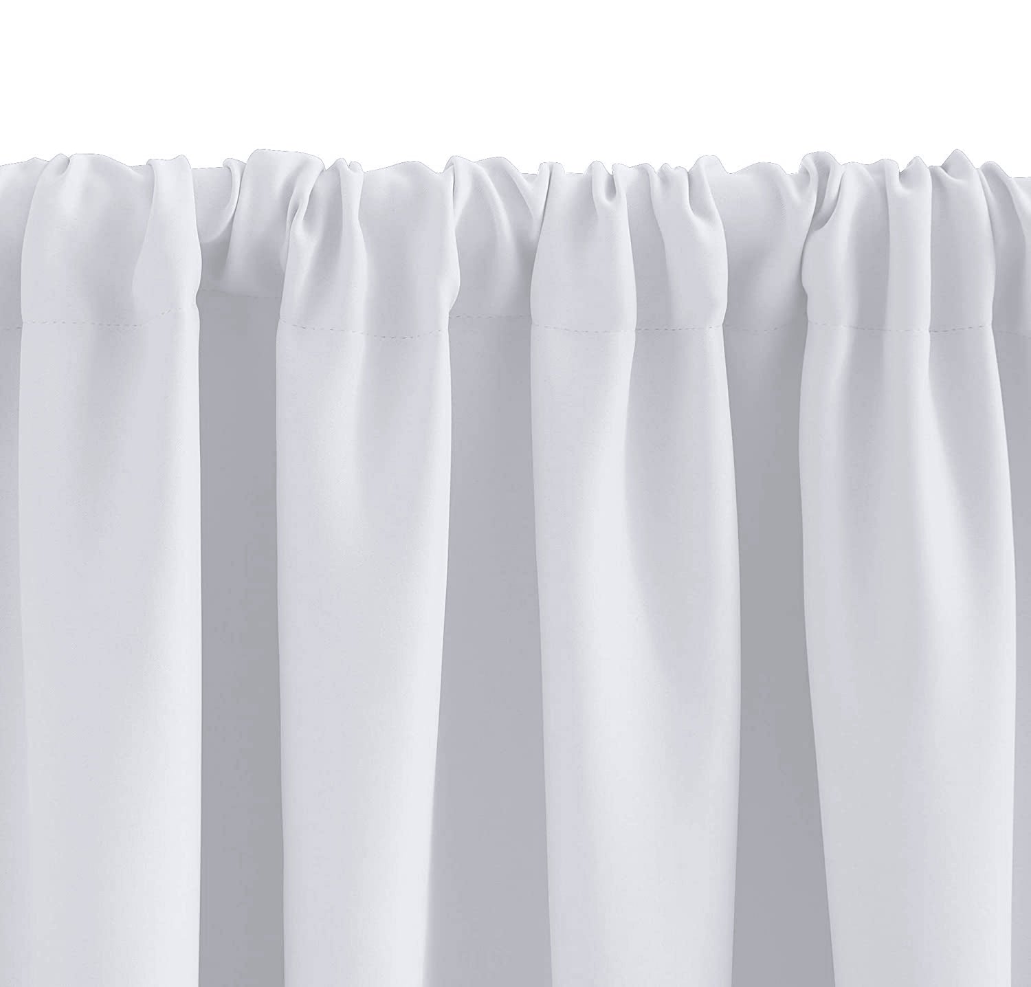 Modern Pure White Short Blackout Curtain