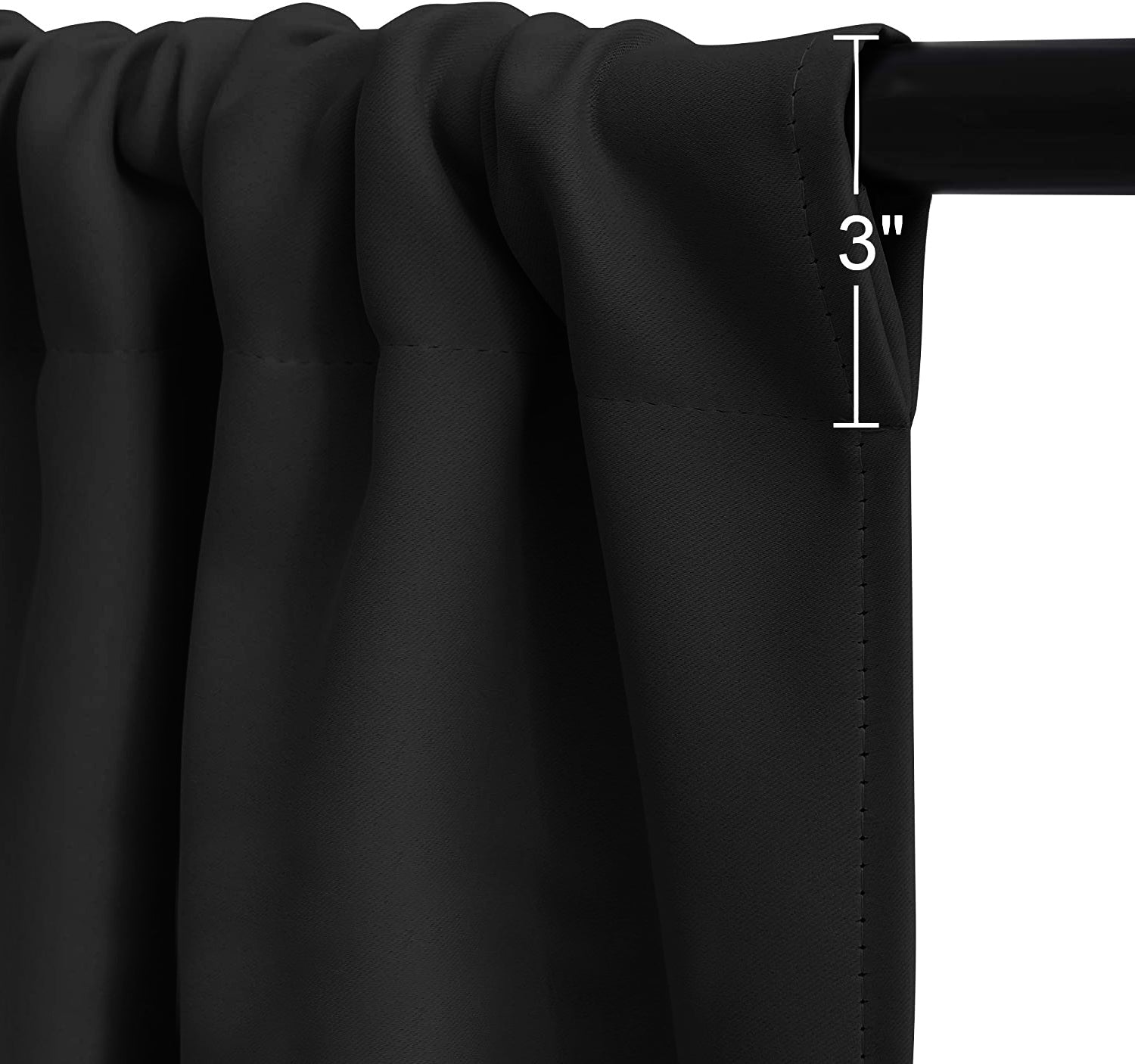 Modern Pure White Short Blackout Curtain