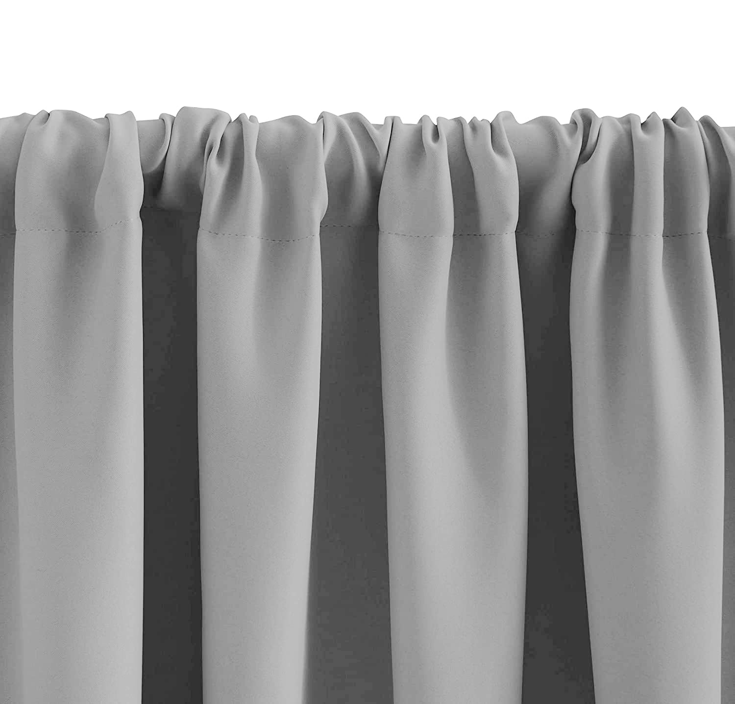 Modern Pure White Short Blackout Curtain