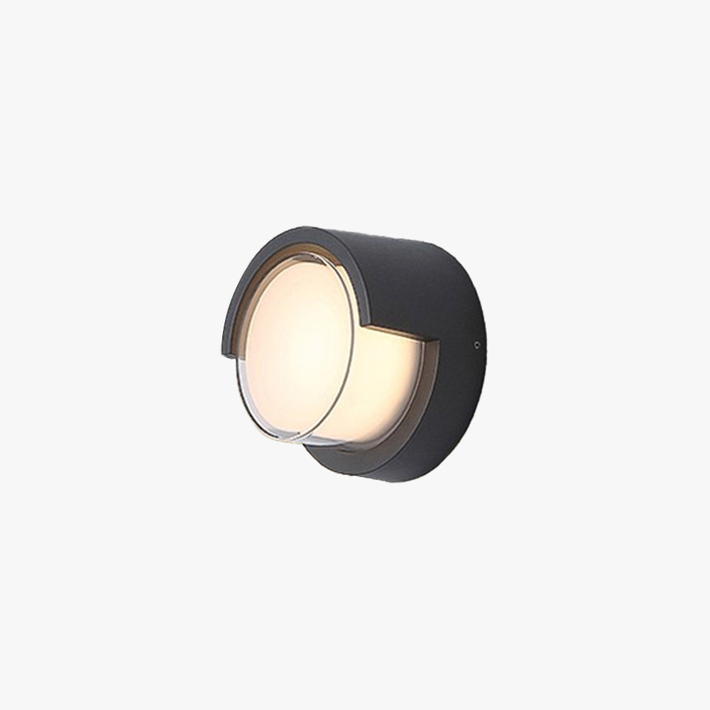 Orr Round Black Outdoor Wall Lamp, 2 Style, 6.3"/6.5"