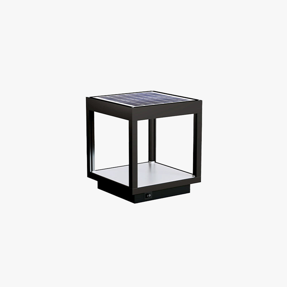 Orr Contemporary Solar/Rechargeable Outdoor Floor Lamp, Black