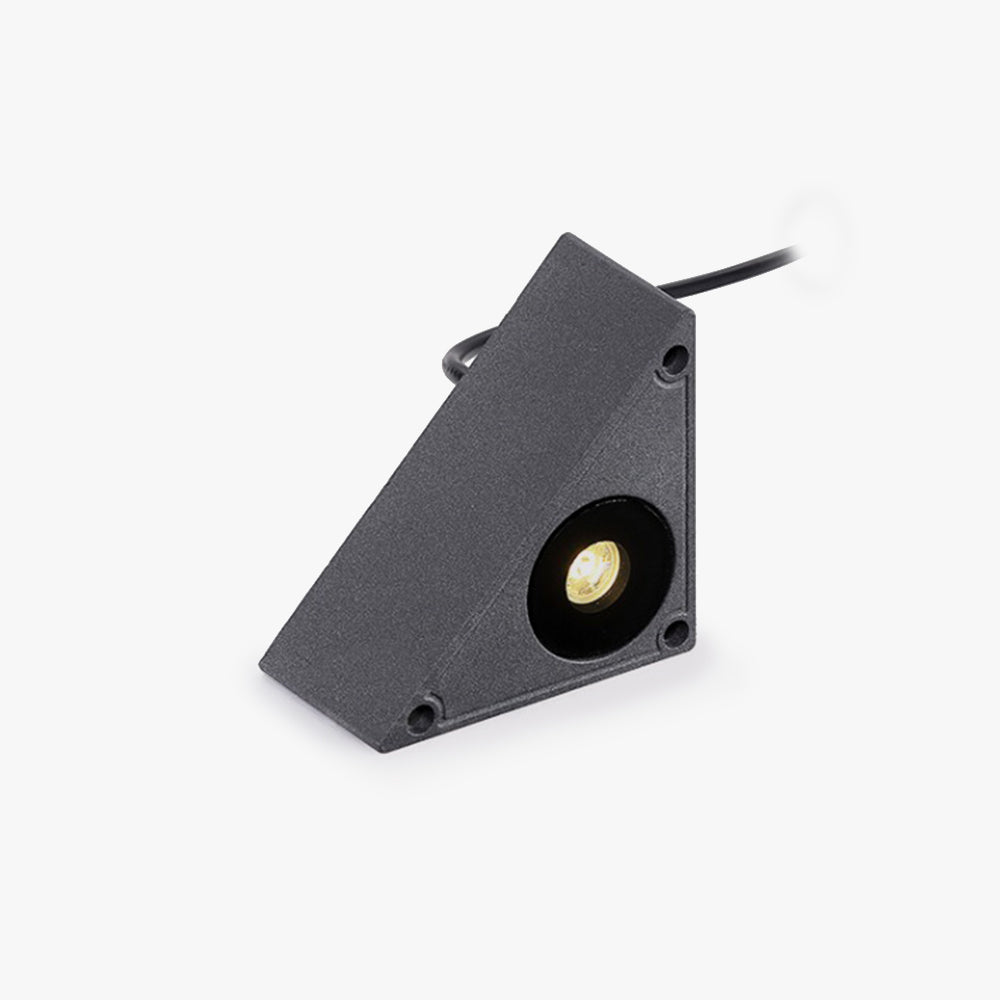 Orr Modern Triangle Motion Sensor Outdoor Deck/Step Light, Black
