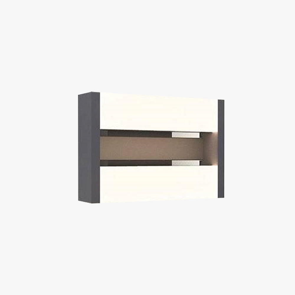 Orr Mondern Rectangular Rotatable Metal Outdoor Wall Lamp