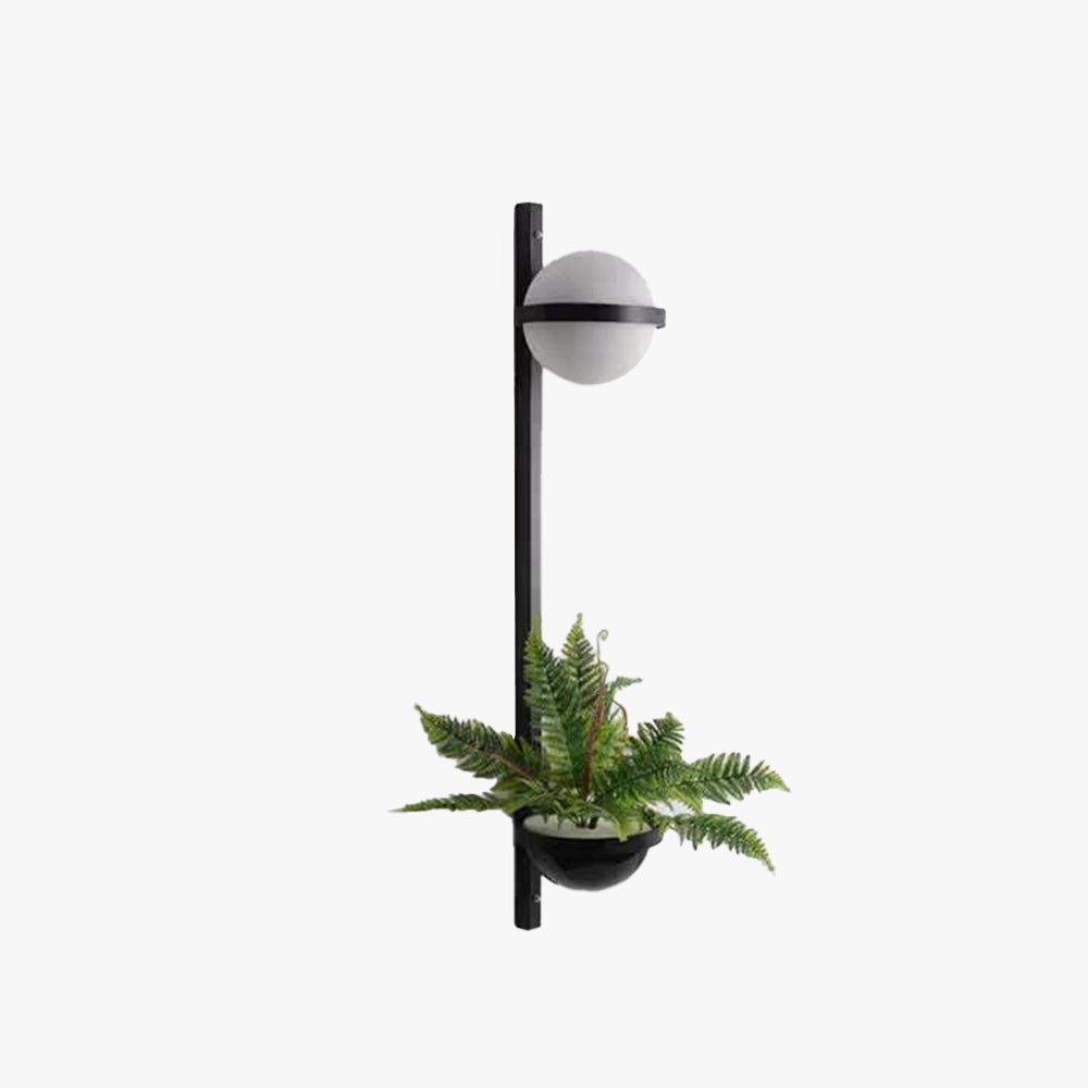 Valentina Solar Outdoor Wall Lamp /w Plant Pot, 4 Style, 21.5"/39"/47"
