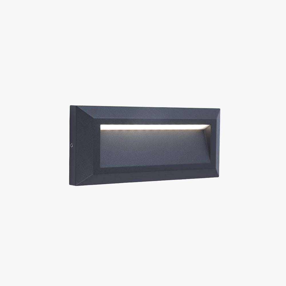 Orr Modern Metal Rectangular Waterproof Outdoor Deck/Step Light Black