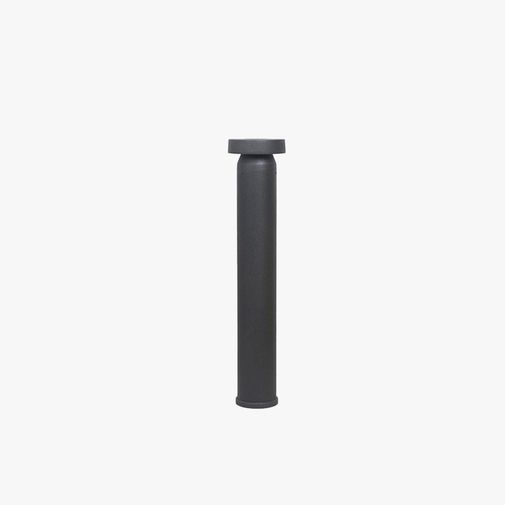 Pena Modern Metal Cylinder Outdoor Path Light, Black