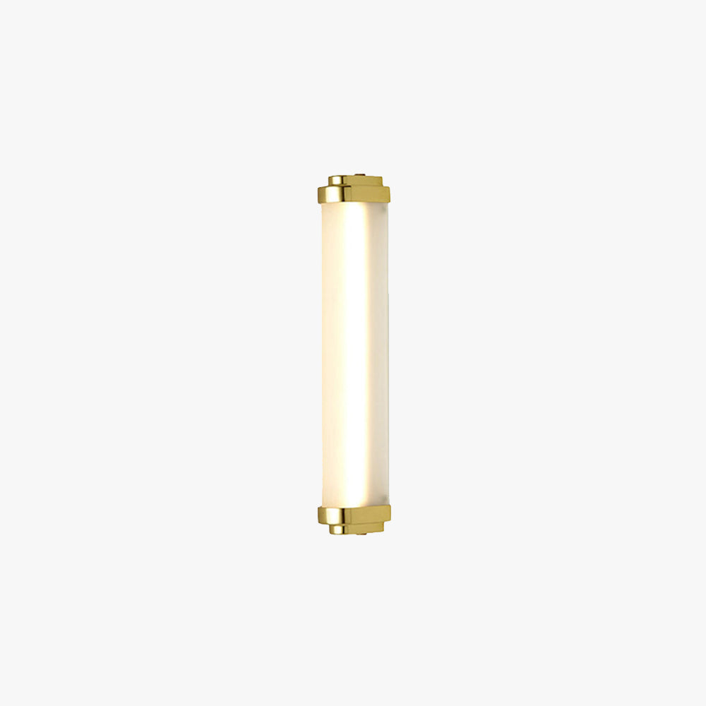 Edge Minimalist Cylindrical Metal Outdoor Wall Lamp, Black/Gold/Silver