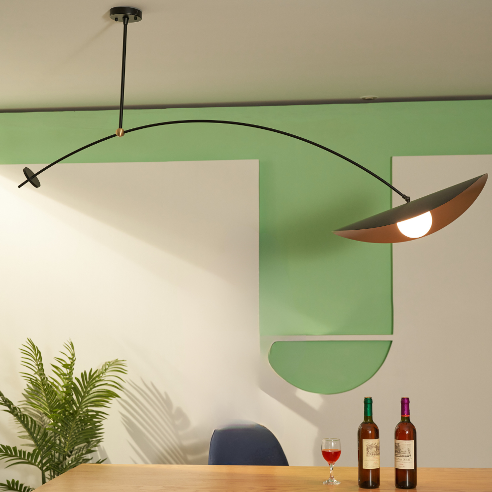 Carins Minimalist LED Leaf Shaped Metal Pendant Light