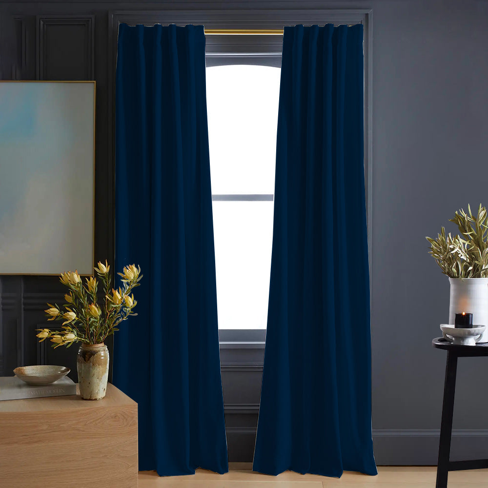 Luna Velvet Minimalist Curtain Soft Top