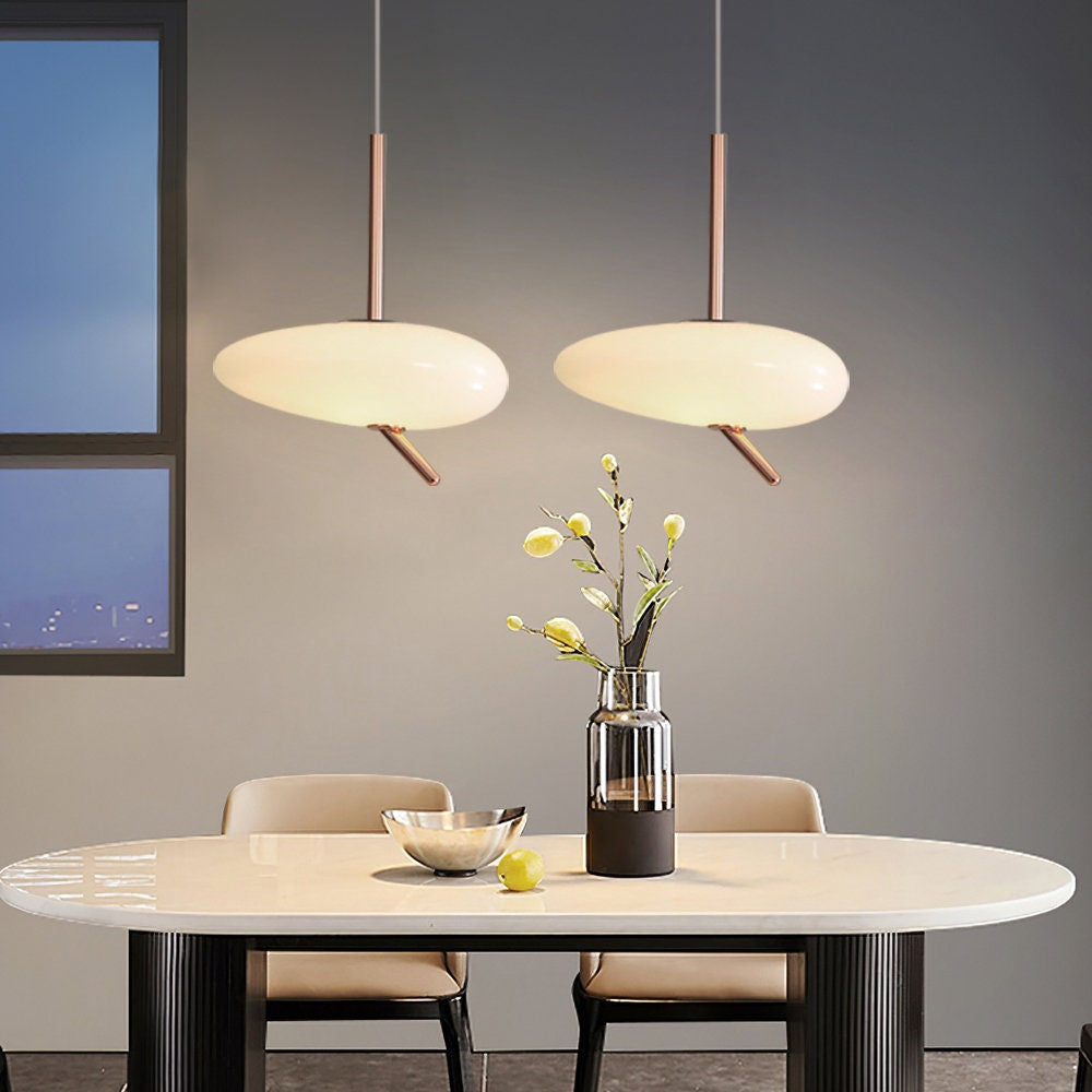 Hailie Modern Pebbles Acrylic Metal Pendant Light Living Room