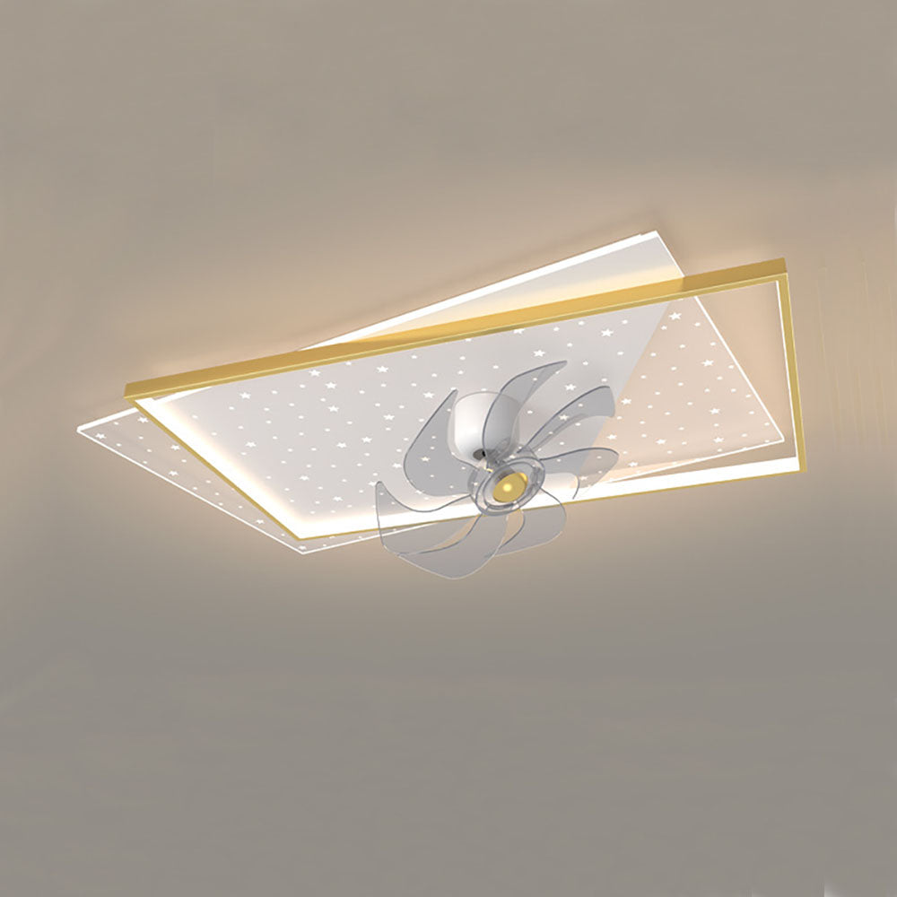 Kelley Flush Mount Ceiling Fan with Light, 4 Style, 19.7''/35.4''