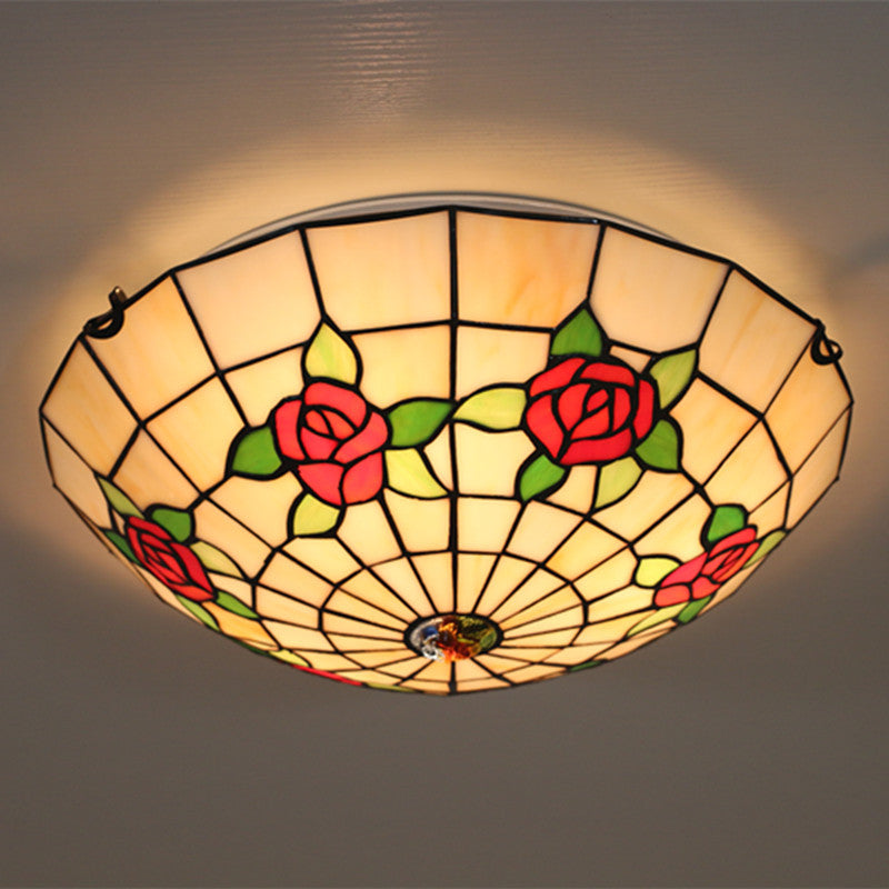 Eryn Vintage Romantic Flush Mount Ceiling Light Glass Bedroom/Living Room