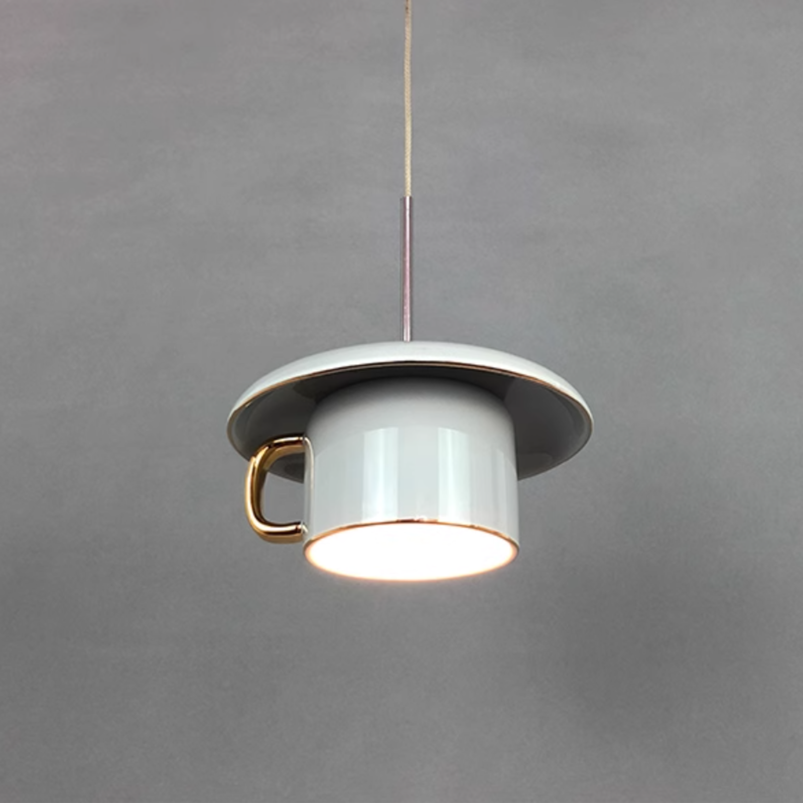 Hailie Urban Cup Ceramic LED Pendant Light Living Room