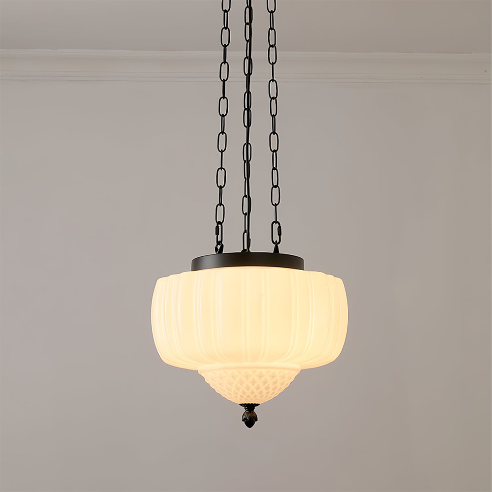 Hailie Modern Minimalist Metal Glass Pendant Light Dining Room