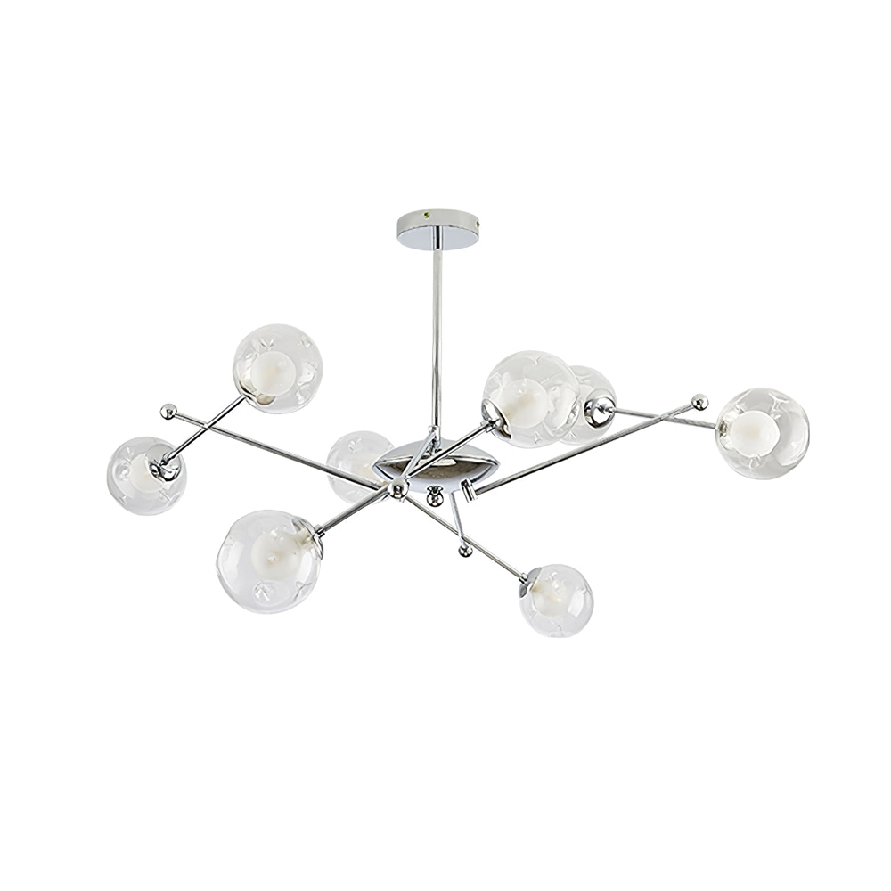 Valentina Nordic Bauhaus Chandelier Metal Glass Living Room