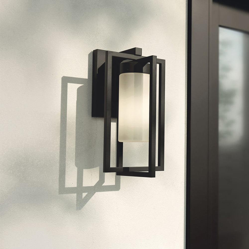 Orr Designer Rectangular Metal Outdoor Wall Lamp, Black