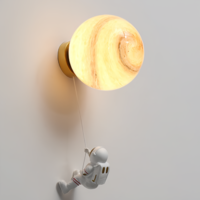 Fateh Modern Moon LED Indoor Wall Lamp Resin Kid's Room