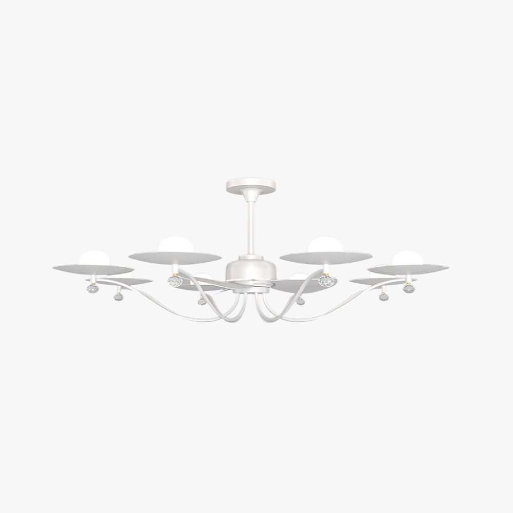 Carins White Ceiling Fan with Light, 43''