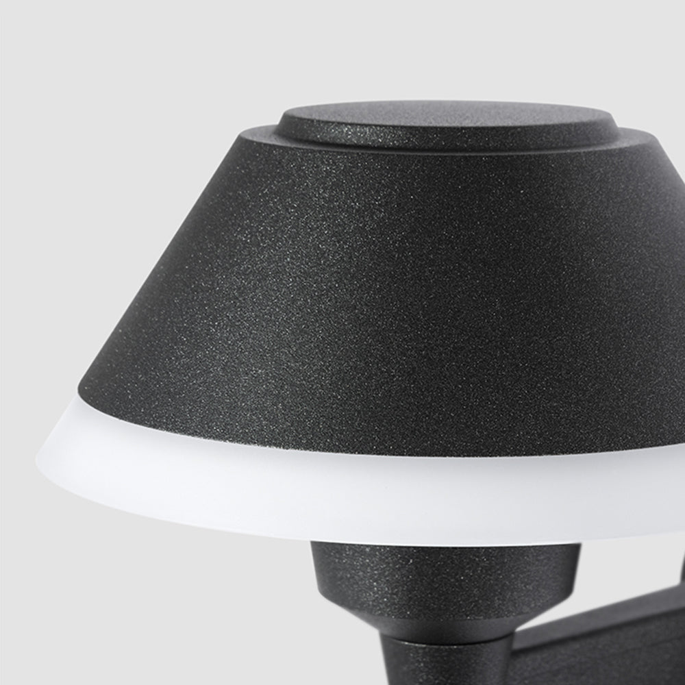 Carins Modern Bowl Metal/Acrylic Outdoor Waterproof Wall Lamp, Black