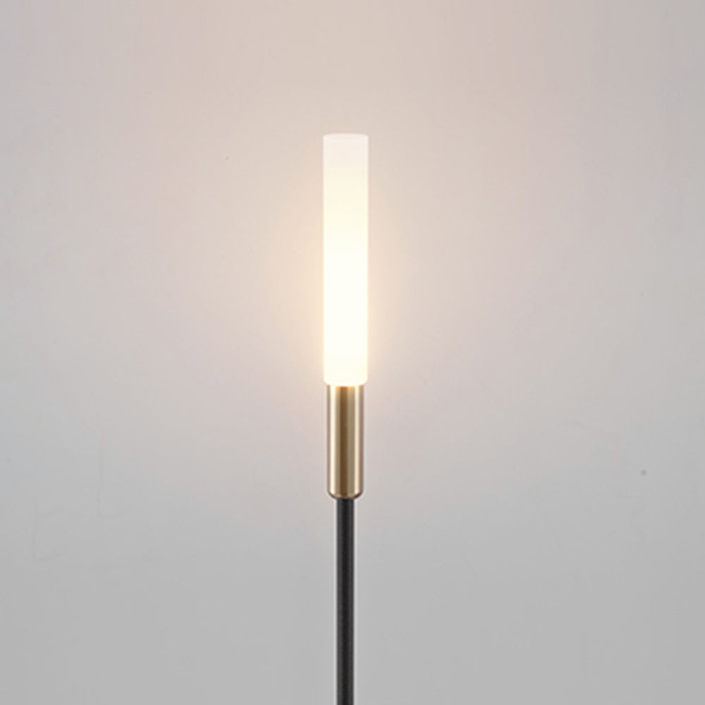 Pena Modern Metal Reed Solar Outdoor Post Light