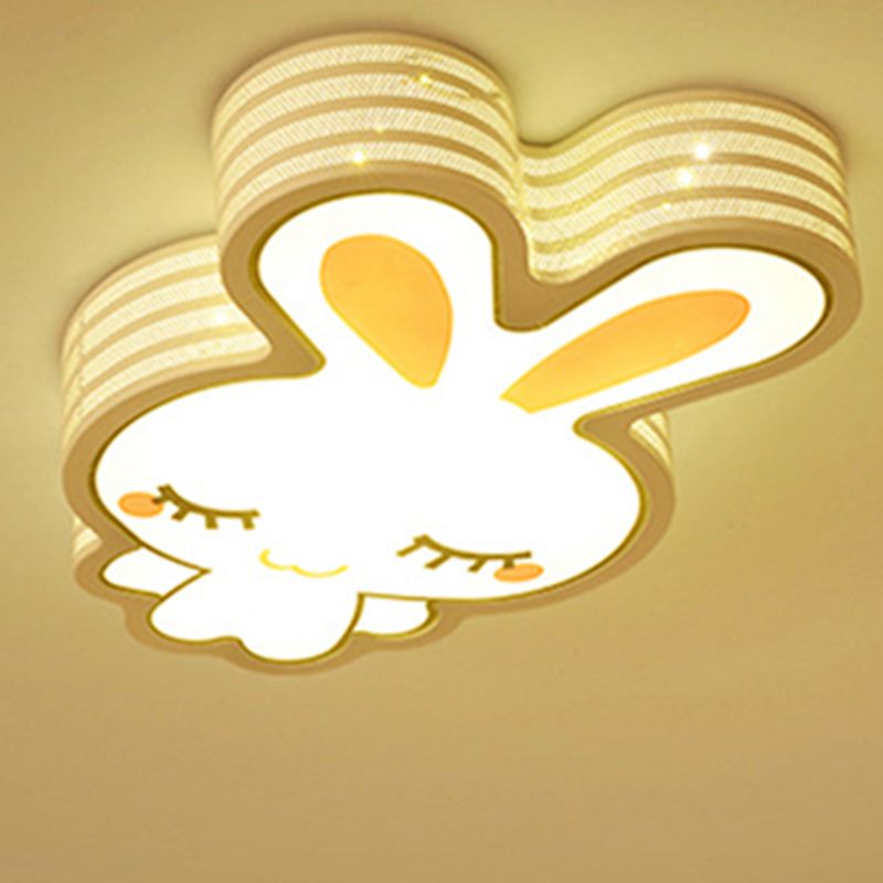 Freja Modern Rainbow/Rabbit Acrylic Flush Mount Ceiling Light