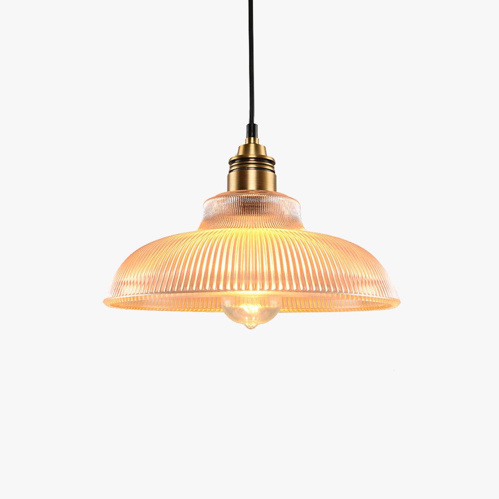 Sanna Industrial LED Pendant Light Clear/Amber Bedroom/Restaurant