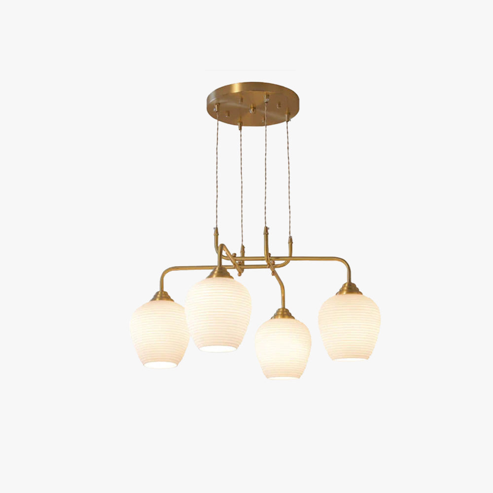 Valentina Morden LED Chandelier Golden Metal Living Room